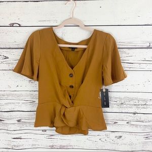 OLM Boho/Summer Wooden Button Top Front Twist